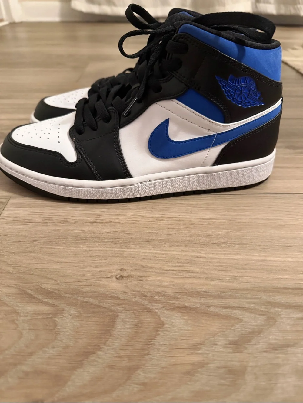 Jordan Men’s High-Top Sneakers Black White Royal Blue